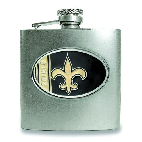 NFL New Orleans Saints Stainless Steel Hip Flask 6oz
