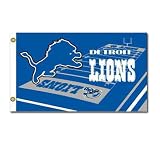 Detroit Lions NFL Field Design 3'x5' Banner Flag