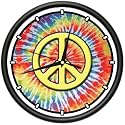 HIPPIE ~Wall Clock peace symbol sign grateful dead gift