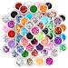 Fr�ulein3�8� 8 Farben & 10 Formen Nail Art Glitter Pailetten F�den Strass Steine XXL Set