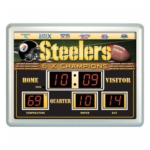 19 NFL Pittsburgh Steelers Wall Clock