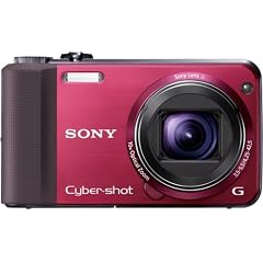 Sony DSC-HX7VR Digitalkamera (16 Megapixel, 10-fach opt. Zoom, Full HD Videoaufnahme, GPS, 7,6 cm (3 Zoll) Display, bildstabilisiert) rot