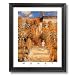 Claude Monet Girl Woman Sunflower Garden Landscape Picture Black Framed Art Print