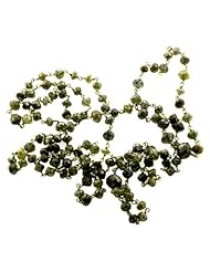 18kt Solid Gold Diamond Beaded Necklace Fashion Jewelry