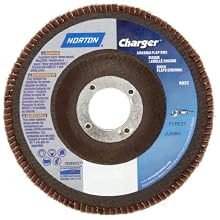 Norton R822 High Density Abrasive Flap Disc, Type 27, Threaded Hole, Fiberglass Backing, Zirconia Alumina