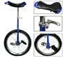 New Deluxe 16" Inch Unicycle Uni-cycle Unicycles Wheel Cycling Chrome Blue Color