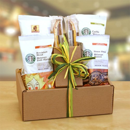 Starbucks Gourmet Coffee Sampler Gift Box - Breakfast Blend, House Blend, Caffe Verona and Sumatra