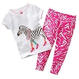 Carter's Girls Pajama Sleepwear Set Zebra Hot Pink
