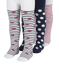 Nautical Stripe/Spot and Flower Tights 3pk