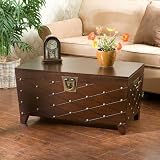 SEI, Espresso Nailhead Cocktail Table Trunk