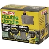 Reliance Double Doodie Toilet Waste Bags-No Gel (Black, Small)