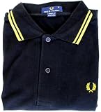 Fred Perry Mens Cotton Short Sleeve Twin Tipped Polo Shirt - Black