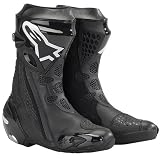Alpinestars Supertech R Men's Race/High-Performance Race/High-Performance Street Motorcycle Boots - Color: Black, Size: 40 Euro