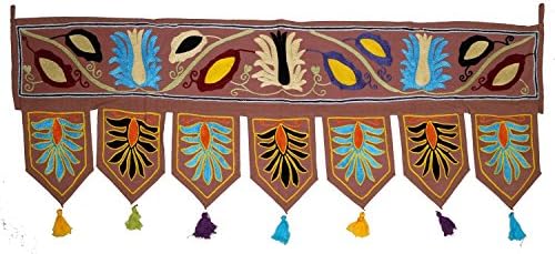 Indian Cotton Door Hanging Topper Toran Window Valance Designer Valance Home Decor Size 39 x 14" inch