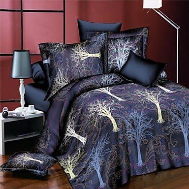 Quilt cover Duvet Cover Set,HD 3D Recative Printing Bedding Set 4pcs Comforter Bed Set Include Quilt Cover,Sheet and Pillowcases
