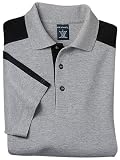 Pique Knit Sport Shirt with Contrast Shoulder Panel