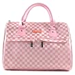 Sachi Fashion Insulated Lunch Bag, Pink Squares Speed