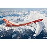 747-8IC Sunrise Livery Over Mountain Matted Print
