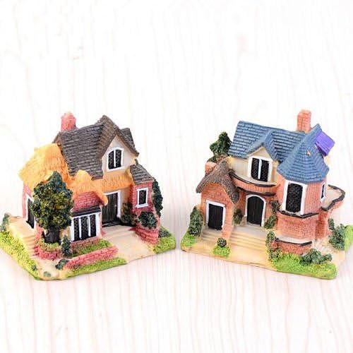 Lots Garden Craft Plant Pots Fairy Ornament Miniature Figurine Dollhouse D?cor "House:599cm x 1Pc"SetA38