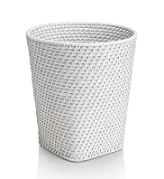 White Weave Waste Bin