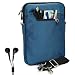 New Easy To Carry Highly Protective Vangoddy BrandToshiba Thrive Blue Sleeve with Tapestry Design and Extra Padding Exclusively From The Hydei Collection + Black Earbud Earphones