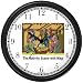 The Nativity Scene with the Magi (Three Wise Men) - Christian Theme Wall Clock by WatchBuddy Timepieces (Black Frame)