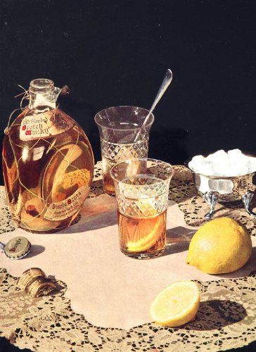 1934 Dimple Scots Scotch Whiskey Pinch Bottle Lemon - Original Print