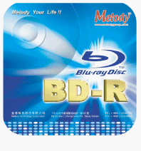 Melody Blu-ray BD-R 4倍速 25GB 10枚セット プリンタブル スリムケース 海外パッケージ品