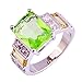 Psiroy 925 Sterling Silver Plated Emerald Cut Simulated Green Amethyst Wide Band Engagement Ring Size 8