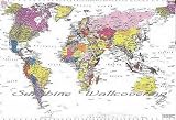 World Map 8-050 Wall Mural