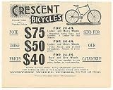 1894 Crescent Bicycles Western Wheel Works Print Ad