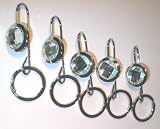 5 Clear Crystal Keyfinder Keychain Hooks