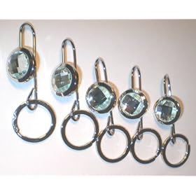 5 Clear Crystal Keyfinder Keychain Hooks
