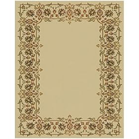 Royal Trellis Border Ivory Area Rug, 9 ft x 13 ft by SmartBargains