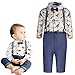 Baby Boys Clothing Set 4 pcs Romper Overalls Tuxedo babies Clothes Suit Outfit