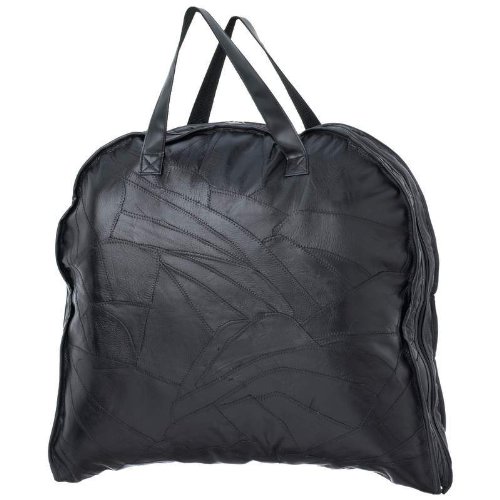 Embassy 46 Black Genuine Buffalo Leather Garment Bag