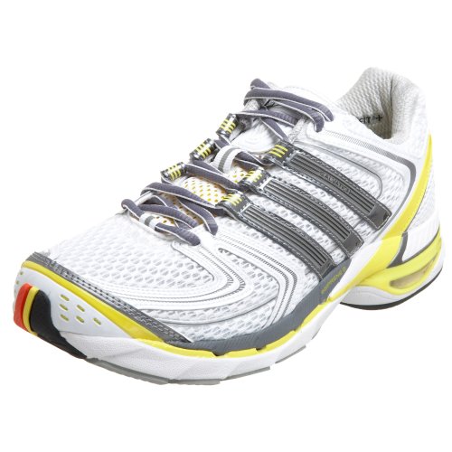 adidas Men's Adistar Salvation Running Shoe,White/Iron/Yellow,10 M