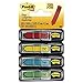 Assorted Color SIGN HERE Arrow Flag Set, 1/2x1-3/4, 4 Colors, 4 Pack (684-SH)