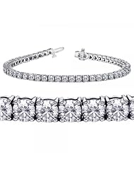 5.00 CT TW 4 Prong Round Diamond Tennis Bracelet in 14k White Gold (G-color/SI1-clarity)