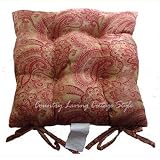 Gorgeous Franch Red Suede Chair Pad/Chair Cushion