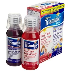 Triaminic Day/Night Cold & Cough Combo Pack, 4-Ounce Cherry Syrup and 4-Ounce Grape Syrup