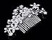 Bridal Wedding Flower Crystal Rhinestone Hair Clip Comb Pin Diamante Silver with Gift Bag