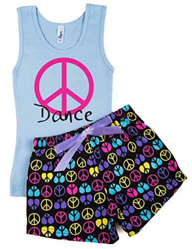 Activewear Apparel Girl's Dance Top and Shorts Pajama Set