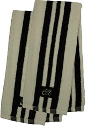 Cotton Kitchen Towel (Black with White Rugby Stripe, 2-Pack)