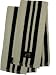 Cotton Kitchen Towel (Black with White Rugby Stripe, 2-Pack)