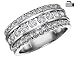 Vintage Style Diamond Anniversary Wedding Ring: 14K White Gold 3/4 Carat (ctw)
