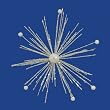 9" Winter White Glitter Sparkle Starburst Snowflake Christmas Ornament