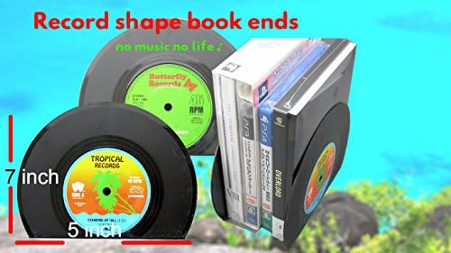 lolie analogue record Desk top Bookends Art Bookend,1 Pair. Good for decoration your book shelf.