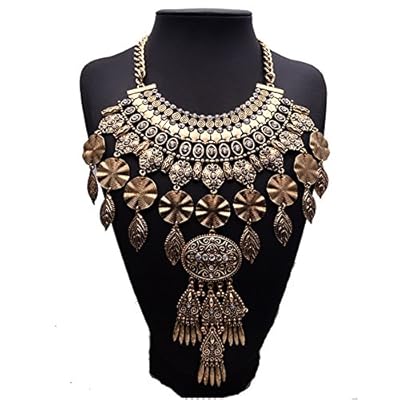 Girl Era Fashion Alloy Leaf Pendant Necklace Costume Accessories Clavicle Exaggerated Party jewelry Wonmens