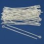 50 Real Silver Plated Open Eye Pins 21 Gauge 2 Inches